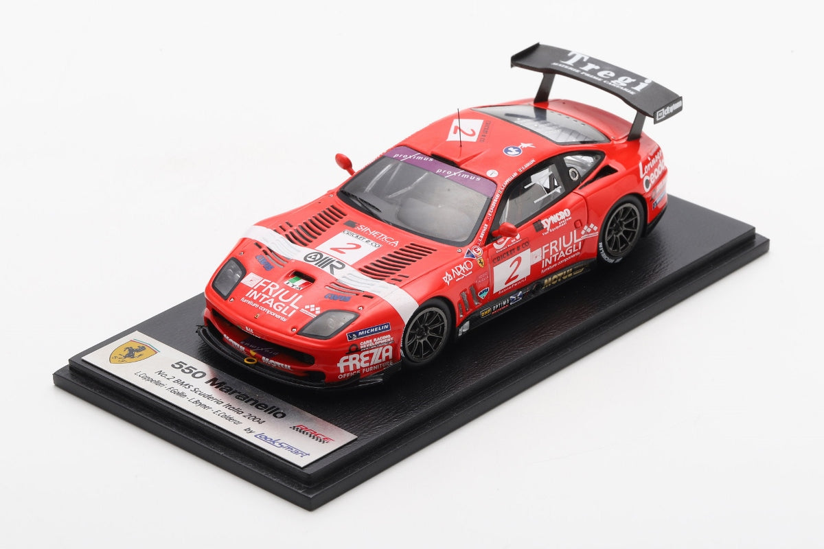 PRECOMMANDE - Looksmart LSRC218 1:43 - Ferrari 550 Maranello BMS Winner 24H Spa 2004 #2 BMS Scuderia Italia L.Cappellari – F.Gollin – L.Bryner – E.Calderari