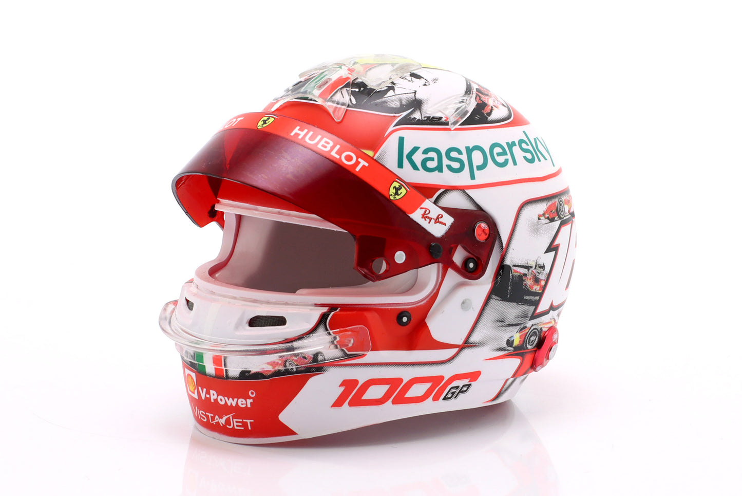Spark Editions HELFE0G1 Casque 1:5 - Charles Leclerc - Scuderia Ferrari 1000th GP - Toscana GP 2020
