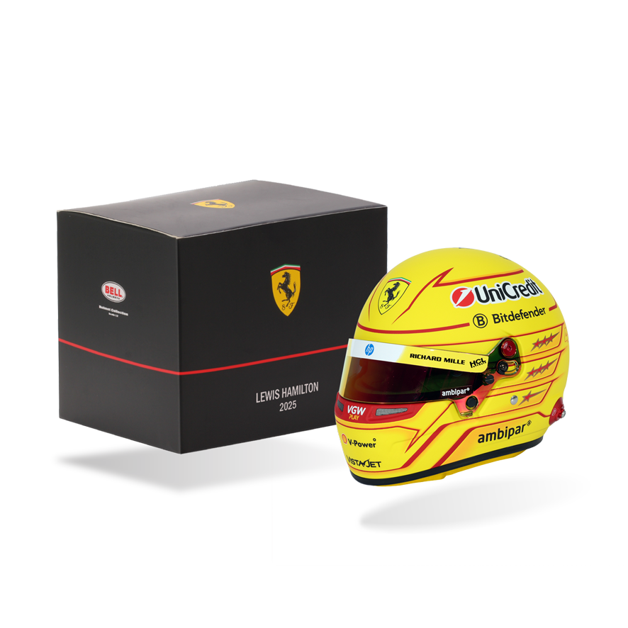 BELL Mini Helmet Casque 1:2 - Lewis Hamilton - Scuderia Ferrari HP - 2025
