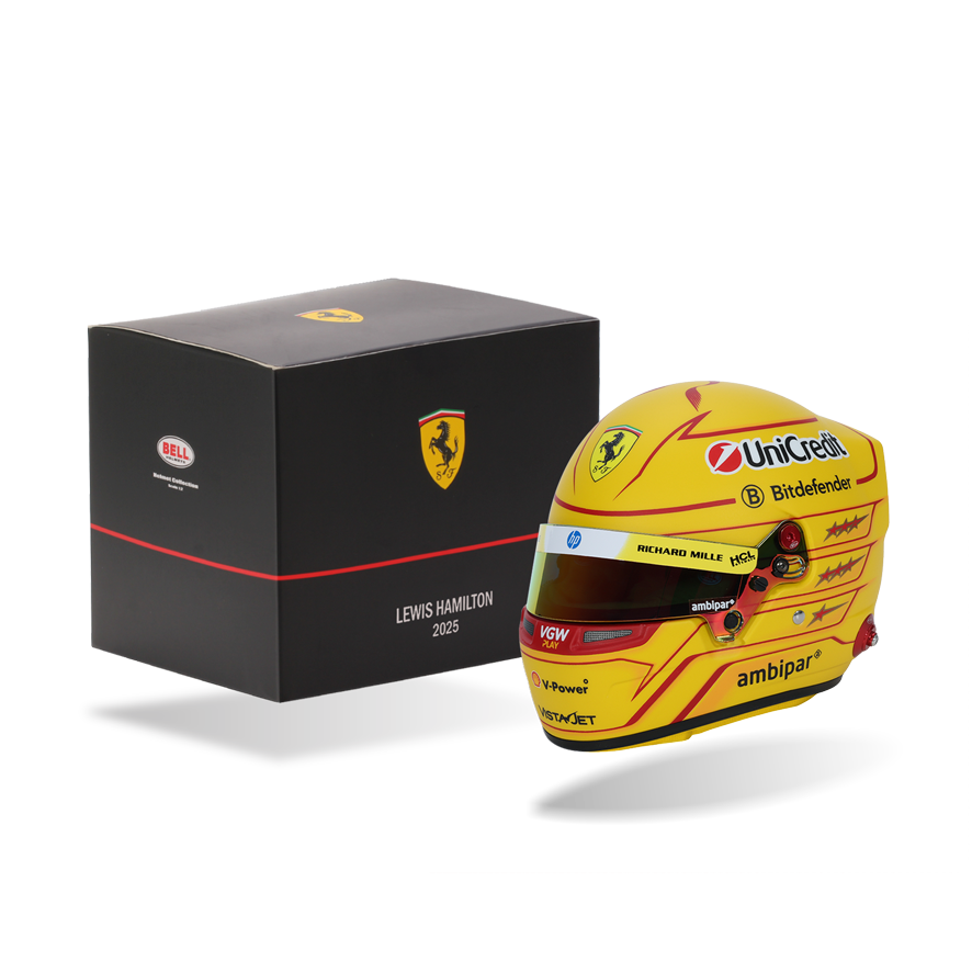 BELL Mini Helmet Casque 1:2 - Lewis Hamilton - Scuderia Ferrari HP - 2025
