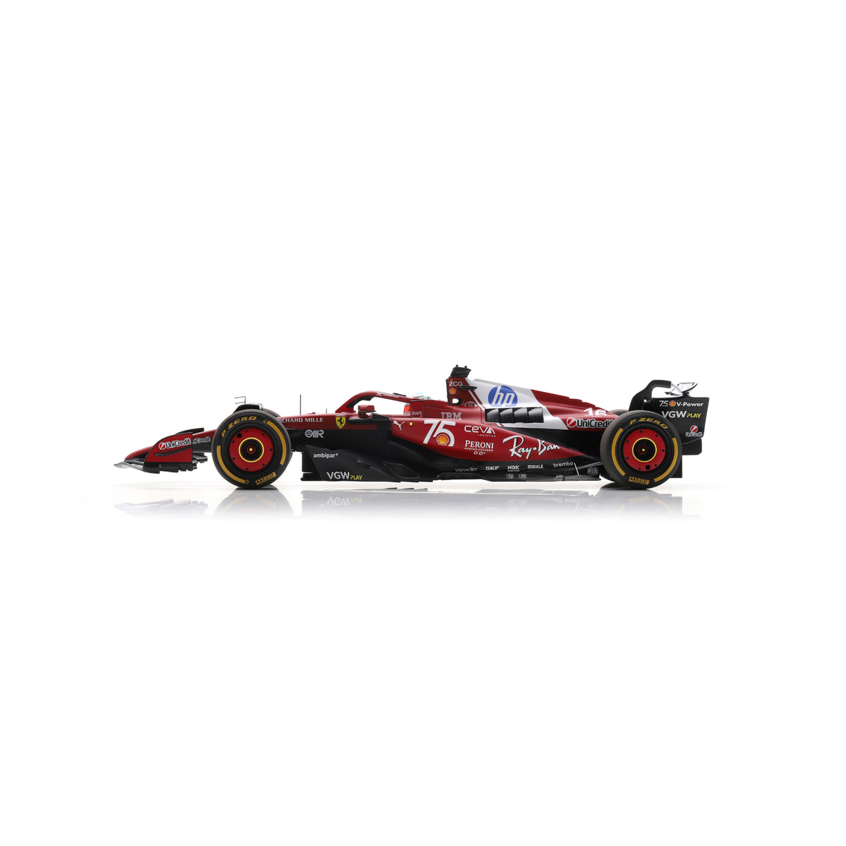 Looksmart LS18F1075 1/18 FERRARI SF-25 2nd Monaco GP 2025 - Charles Leclerc