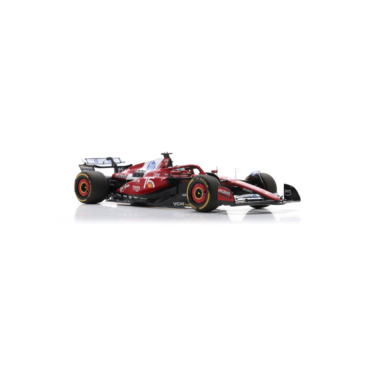 Looksmart LS18F1075 1/18 FERRARI SF-25 2nd Monaco GP 2025 - Charles Leclerc