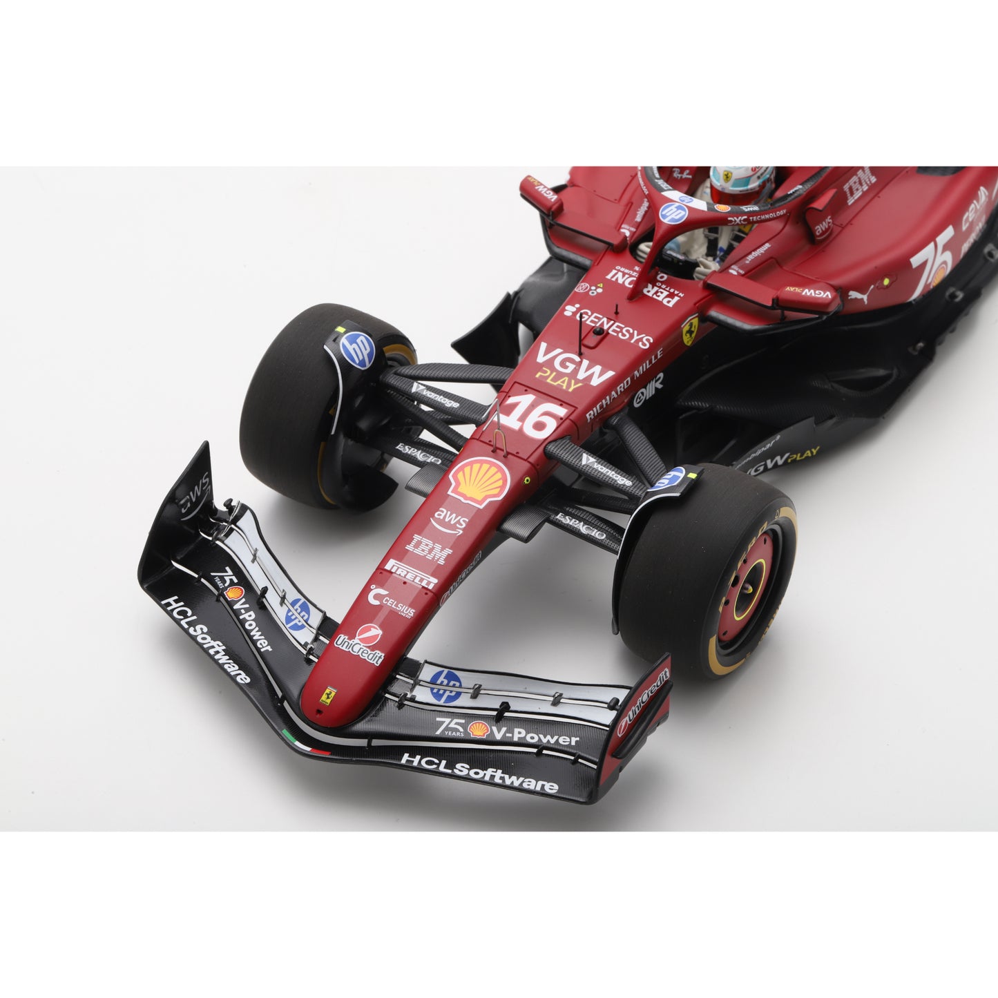 Looksmart LS18F1075 1/18 FERRARI SF-25 2nd Monaco GP 2025 - Charles Leclerc
