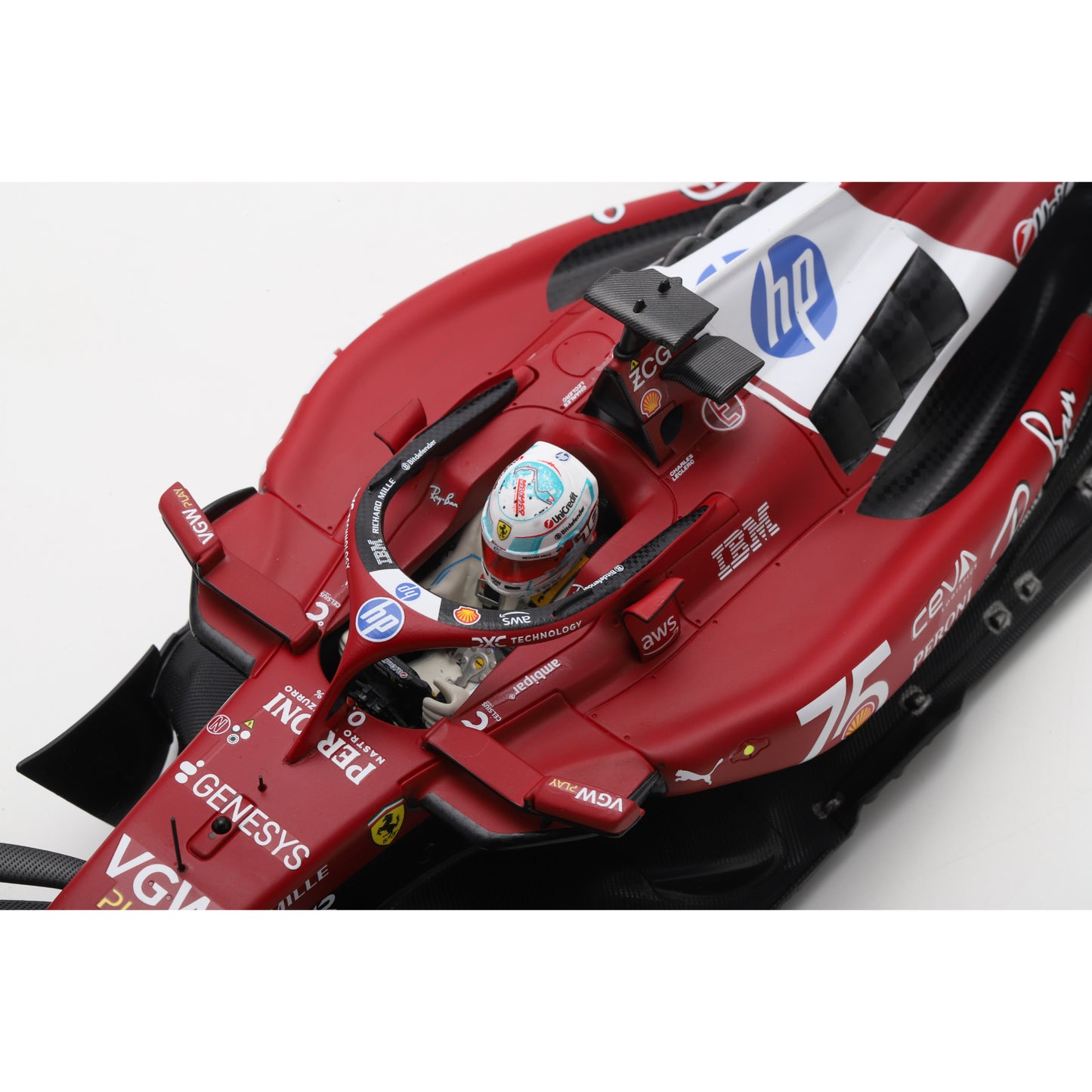 Looksmart LS18F1075 1/18 FERRARI SF-25 2nd Monaco GP 2025 - Charles Leclerc