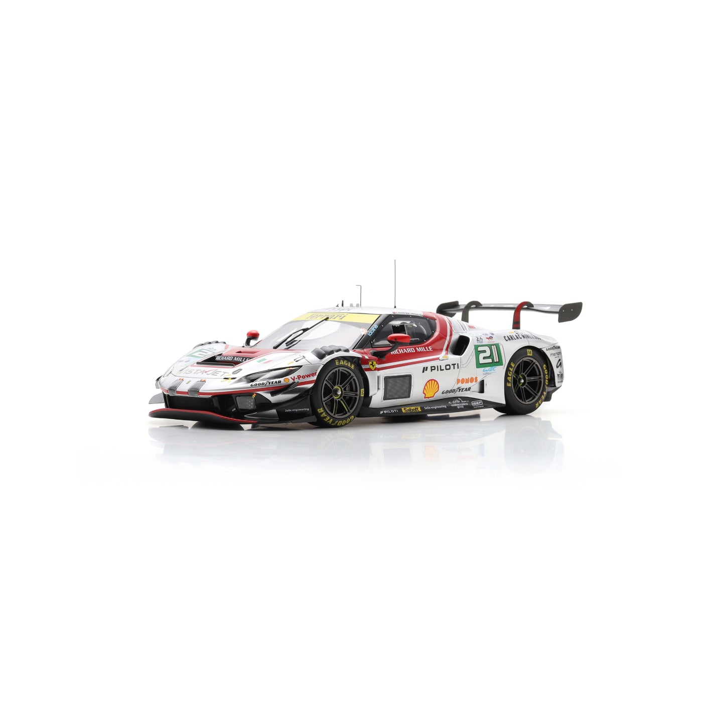 Looksmart LS18LM056 1:18 - Ferrari 296 LMGT3 No.21 VISTA AF CORSE Le Mans 24H 2025 2nd Place F. Heriau – S. Mann – A. Rovera