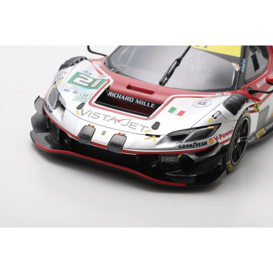 Looksmart LS18LM056 1:18 - Ferrari 296 LMGT3 No.21 VISTA AF CORSE Le Mans 24H 2025 2nd Place F. Heriau – S. Mann – A. Rovera