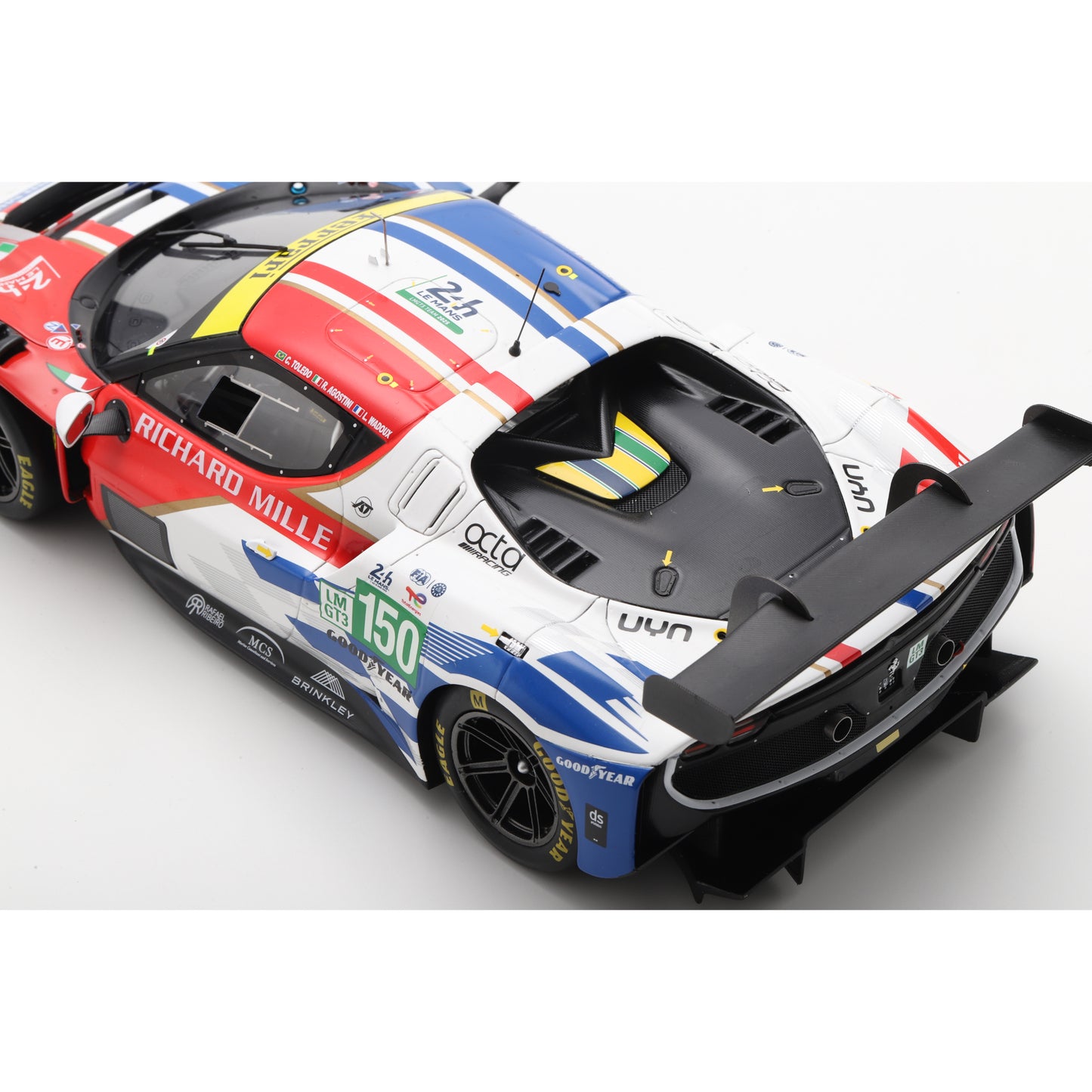 Looksmart LS18LM059 1:18 - Ferrari 296 LMGT3 No.150 RICHARD MILLE AF CORSE Le Mans 24H 2025 C. Toledo – L. Wadoux – R. Agostini