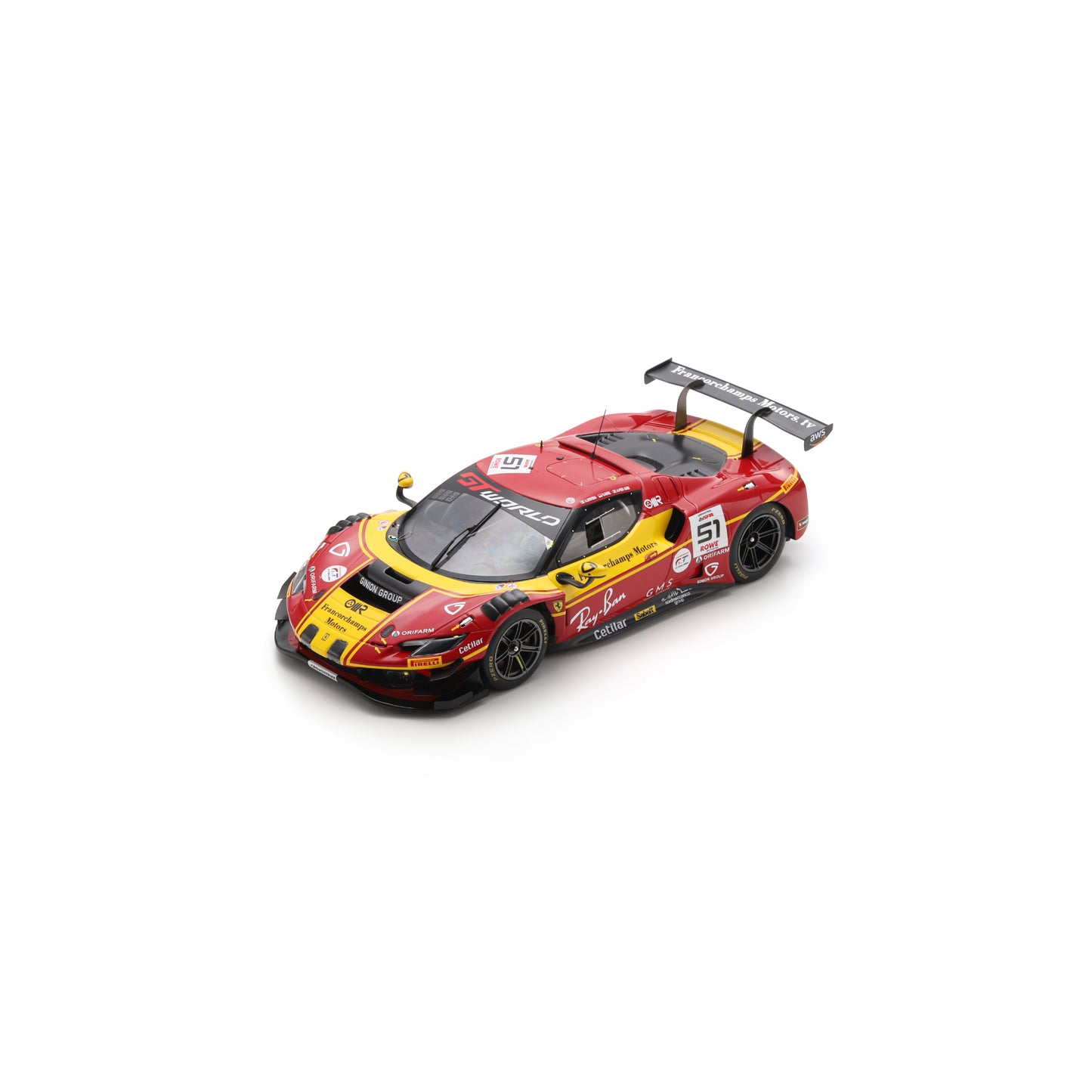 Looksmart LS18RC038 1:18 - Ferrari 296 GT3 No. 51 AF Corse – 3rd Francorchamps Motors 24H Spa 2025 Alessio Rovera – Vincent Abril – Alessandro Pier Guidi
