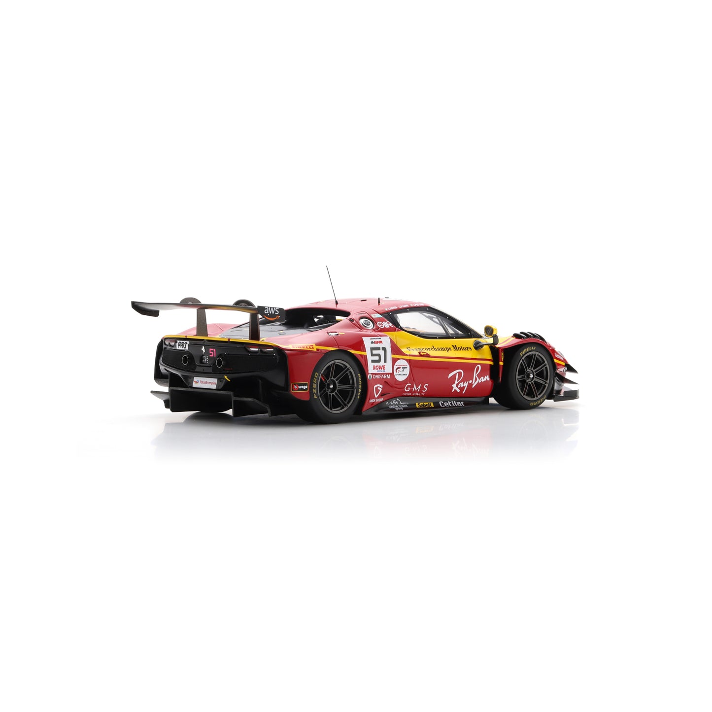 Looksmart LS18RC038 1:18 - Ferrari 296 GT3 No. 51 AF Corse – 3rd Francorchamps Motors 24H Spa 2025 Alessio Rovera – Vincent Abril – Alessandro Pier Guidi