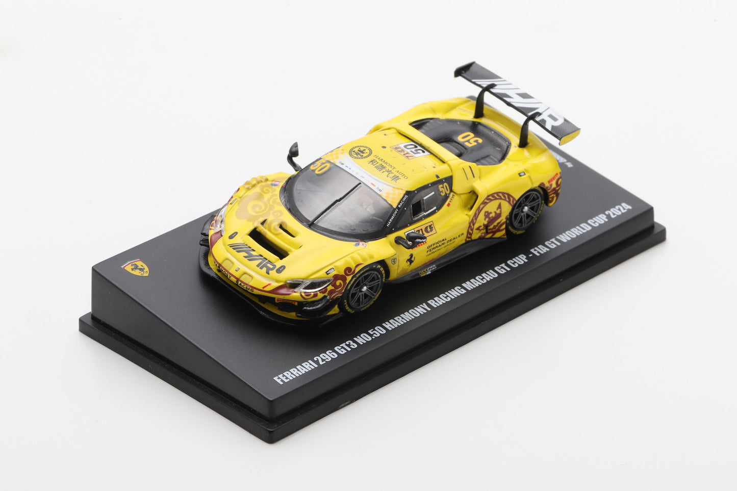 PRE-ORDER - Looksmart LS64012 1:64 - Ferrari 296 GT3 No.50 Harmony Racing Macau GT Cup – FIA GT World Cup 2024 Ye Yifei