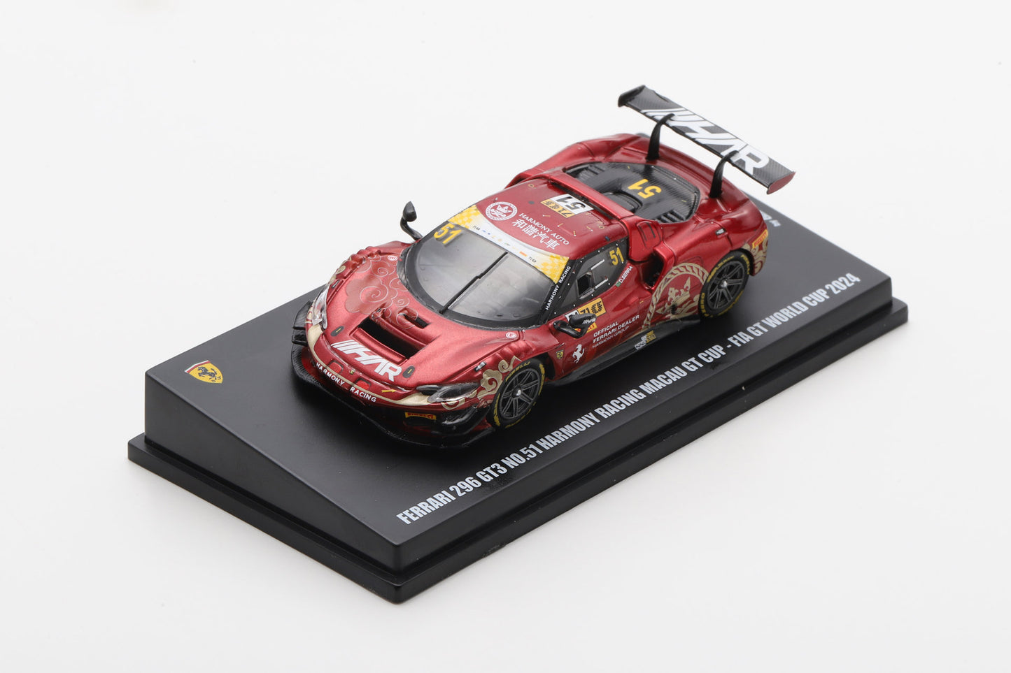 PRE-ORDER - Looksmart LS64013 1:64 - Ferrari 296 GT3 No.51 Harmony Racing Macau GT Cup – FIA GT World Cup 2024 Daniel Gardano Serra