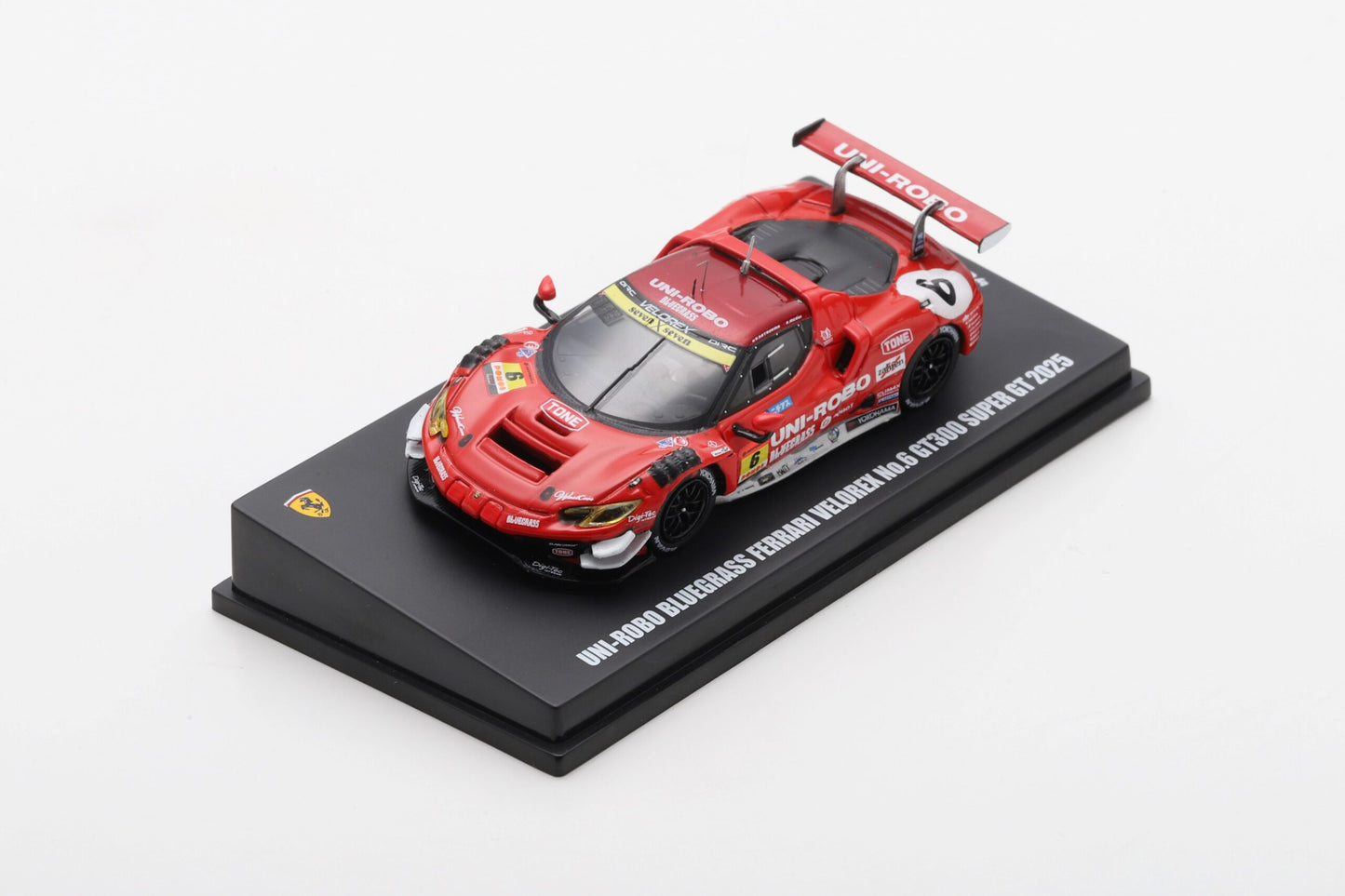 PRECOMMANDE - Looksmart LS64G25006 1:64 - Ferrari 296 GT3 UNI-ROBO BLUEGRASS FERRARI VELOREX No. 6 GT300 Super GT 2025 Y. Katayama – R. Merhi Muntan