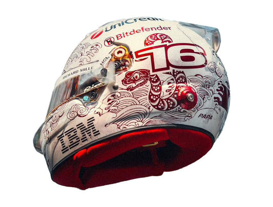 PRECOMMANDE - Looksmart LSHEL011 Casque Charles Leclerc 1/5 - Scuderia Ferrari HP - Chinese 2025