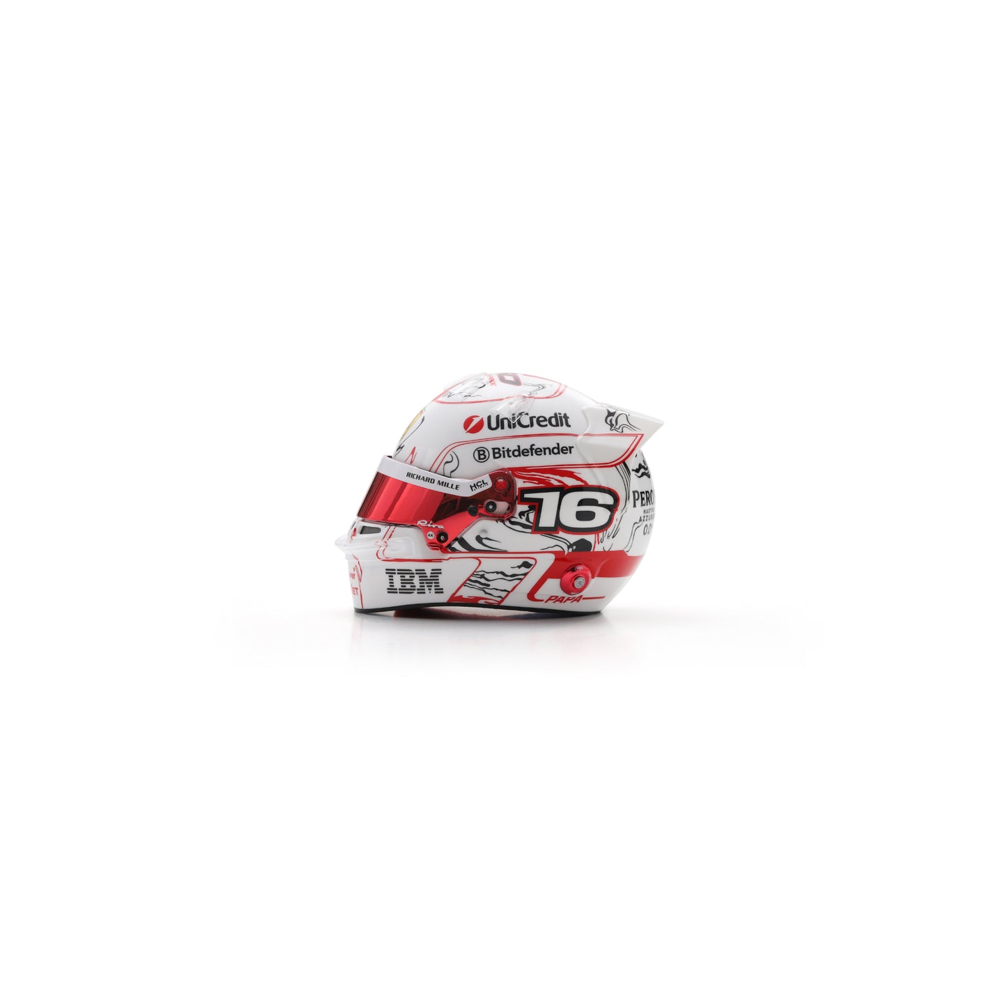 PRE-ORDER - Looksmart LSHEL012 HELMET 1/5 Charles Leclerc - Scuderia Ferrari HP - Japanese 2025