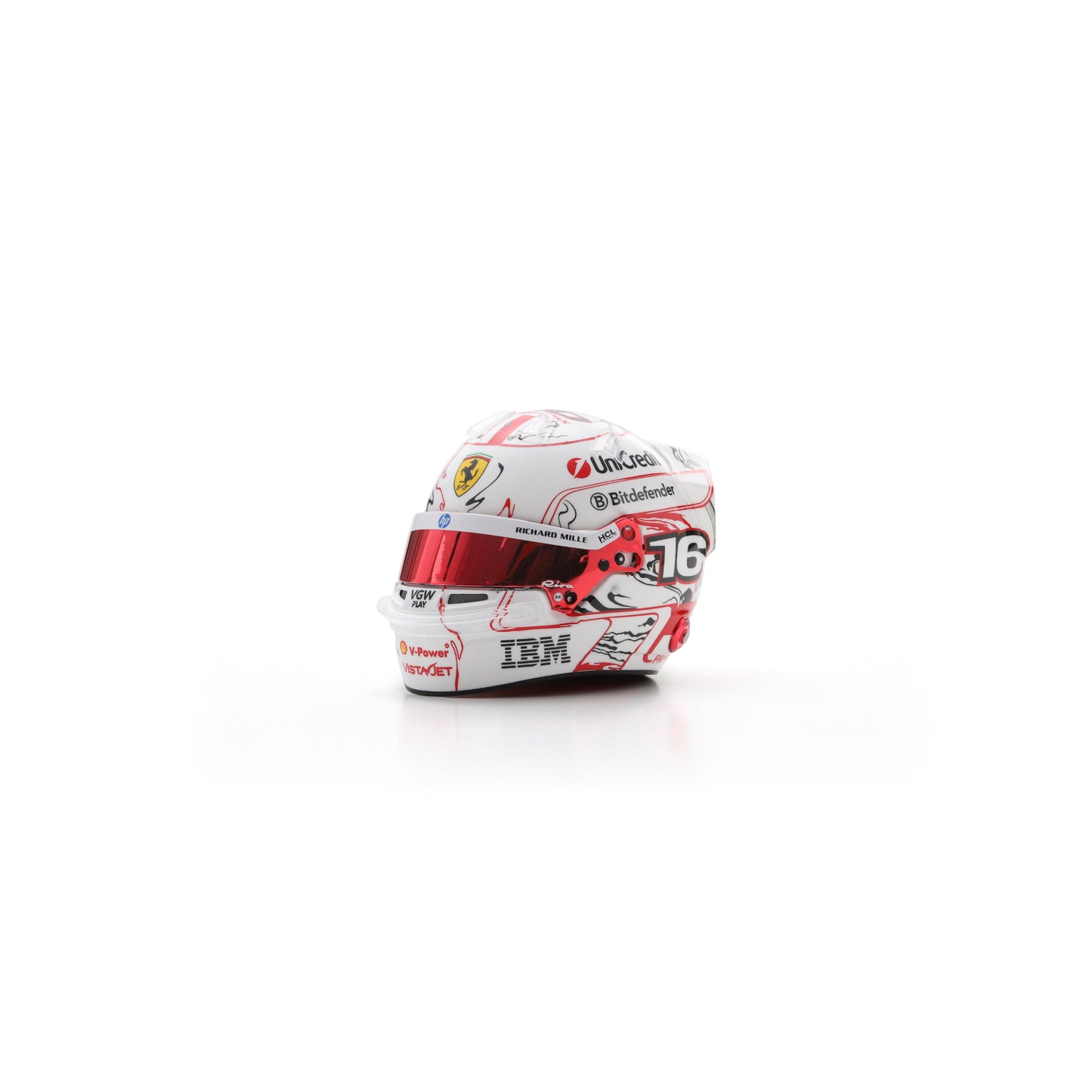 PRE-ORDER - Looksmart LSHEL012 HELMET 1/5 Charles Leclerc - Scuderia Ferrari HP - Japanese 2025