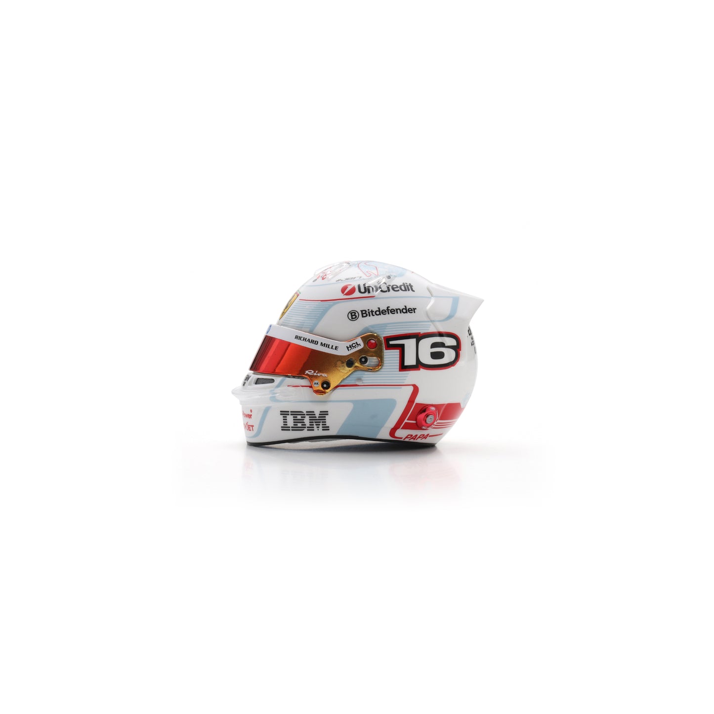 Looksmart LSHEL013 Casque 1:5 - Charles Leclerc - Scuderia Ferrari HP - 2nd Monaco GP 2025