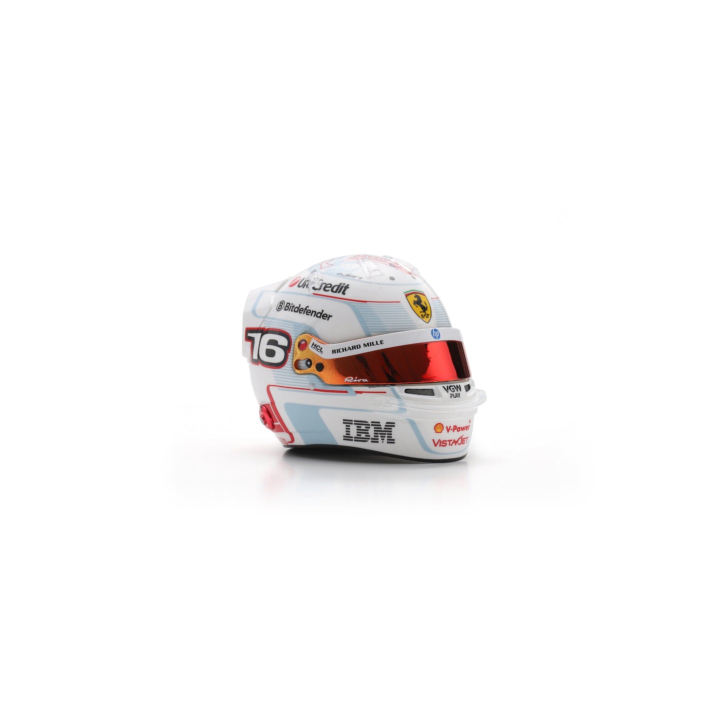 Looksmart LSHEL013 Casque 1:5 - Charles Leclerc - Scuderia Ferrari HP - 2nd Monaco GP 2025