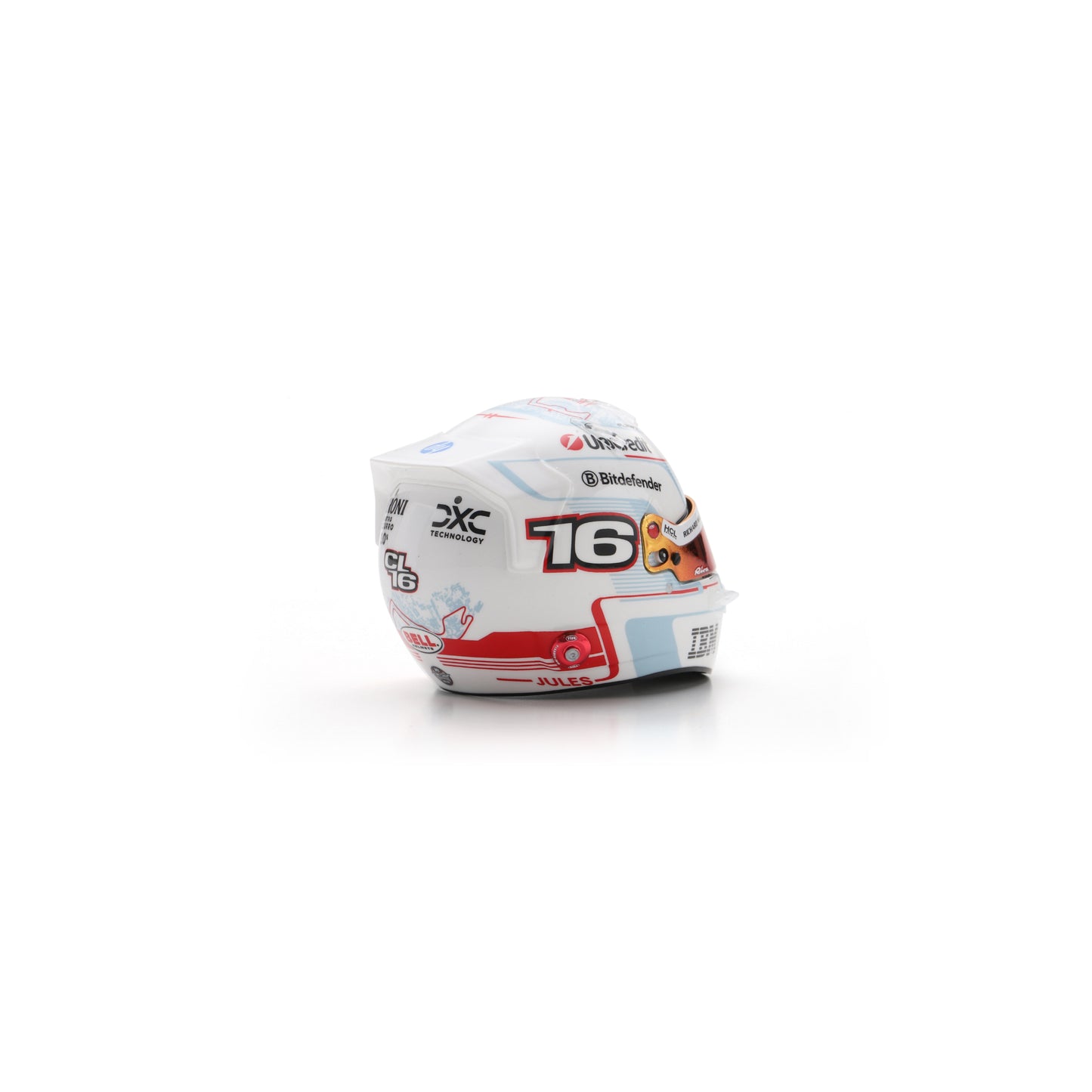 Looksmart LSHEL013 Casque 1:5 - Charles Leclerc - Scuderia Ferrari HP - 2nd Monaco GP 2025