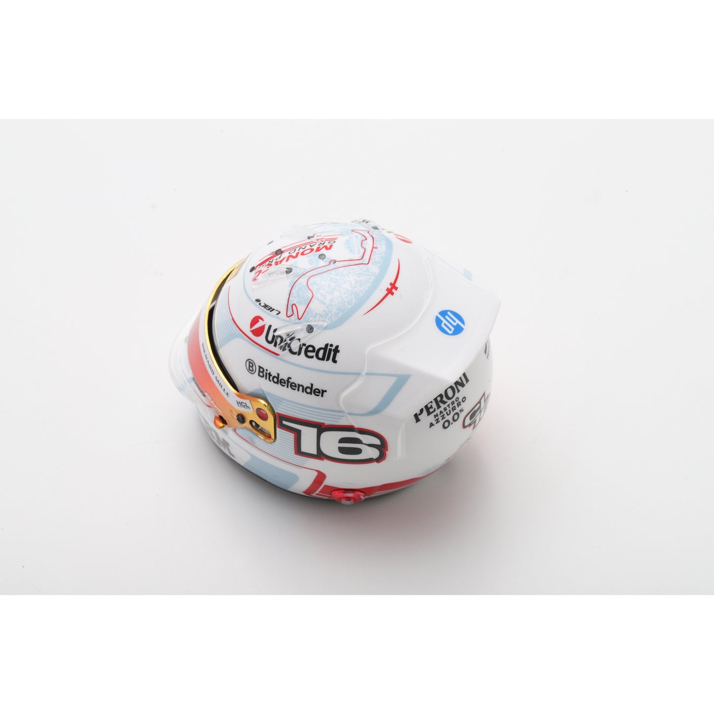 Looksmart LSHEL013 Casque 1:5 - Charles Leclerc - Scuderia Ferrari HP - 2nd Monaco GP 2025