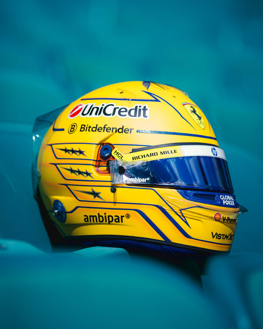 PRECOMMANDE - Looksmart LSHEL015 CASQUE 1/5 Lewis Hamilton - Scuderia Ferrari HP - Miami GP 2025