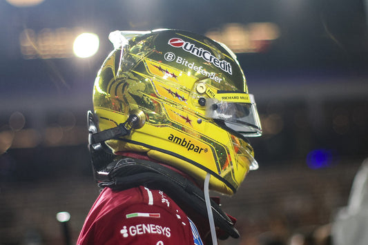 PRECOMMANDE - Looksmart LSHEL023 Casque 1:5 - Lewis Hamilton – Scuderia Ferrari HP Singapore GP 2025