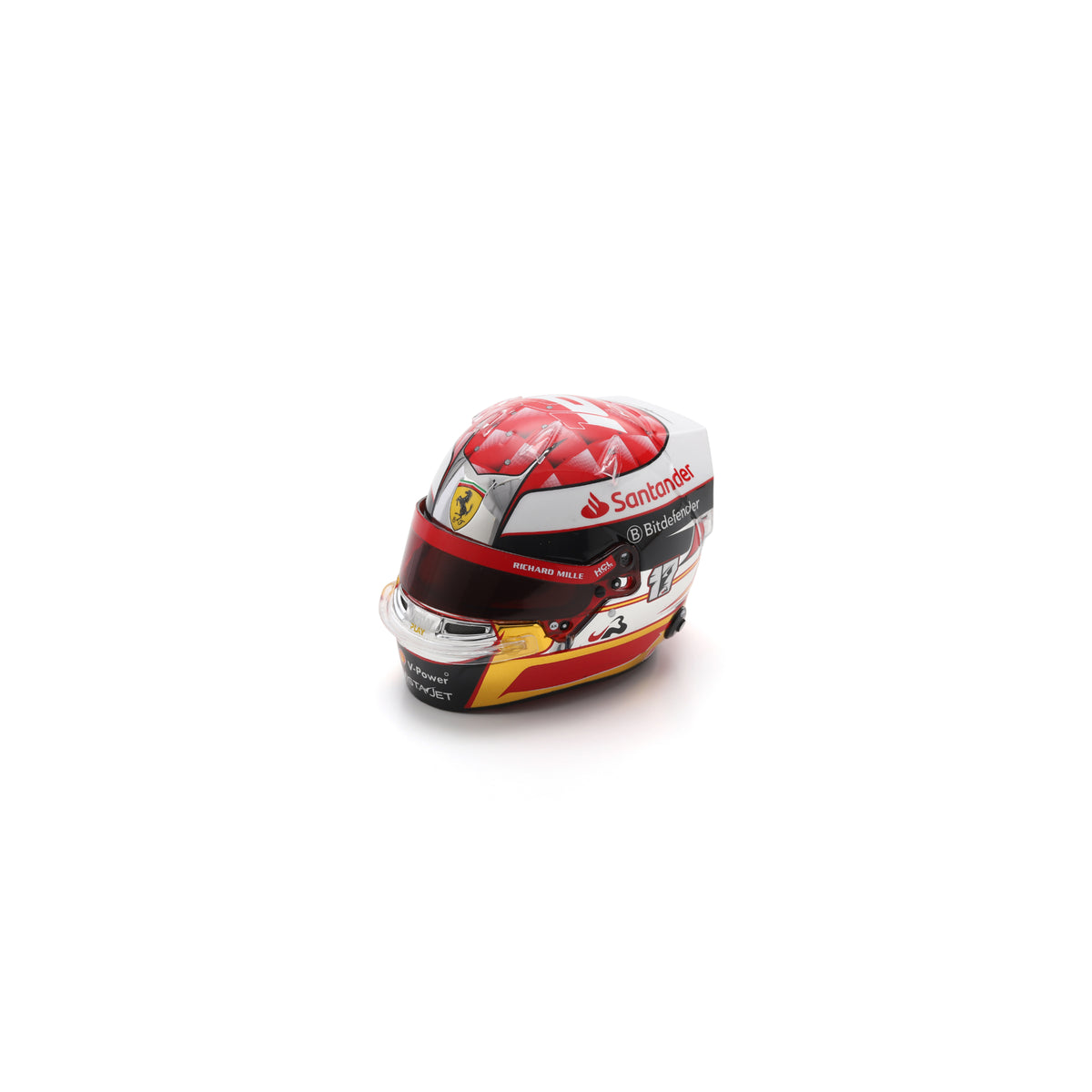 Looksmart LSHEL025 Casque 1:5 - Charles Leclerc – Scuderia Ferrari HP Japan GP 2024 (Tribute to Jules Bianchi)