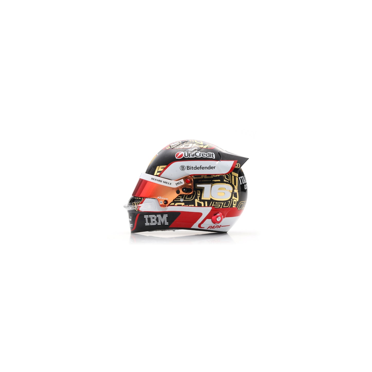 Looksmart LSHEL028 Casque 1:5 - Charles Leclerc - Scuderia Ferrari HP Abu Dhabi GP 2025
