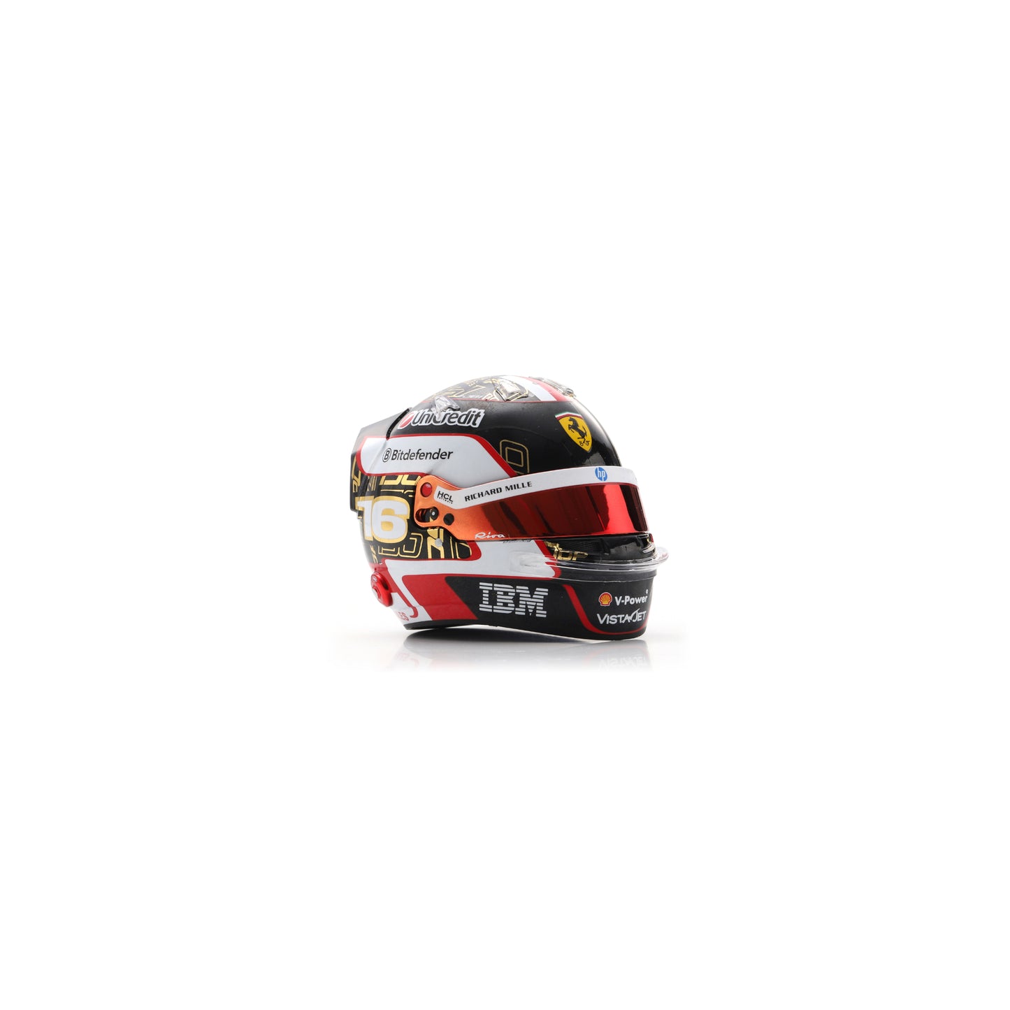 Looksmart LSHEL028 Casque 1:5 - Charles Leclerc - Scuderia Ferrari HP Abu Dhabi GP 2025