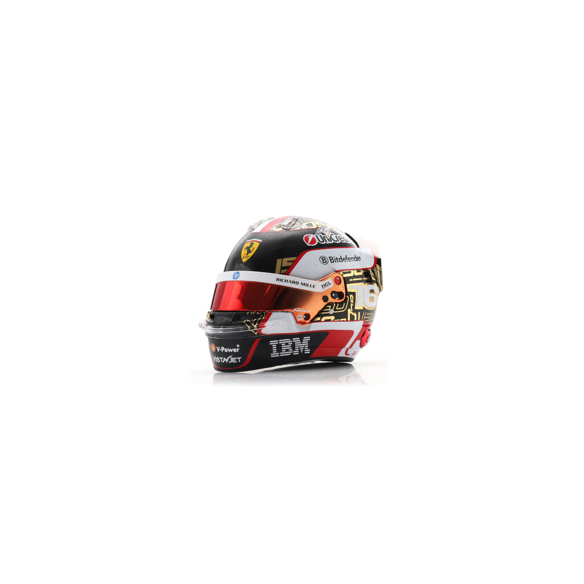 Looksmart LSHEL028 Casque 1:5 - Charles Leclerc - Scuderia Ferrari HP Abu Dhabi GP 2025