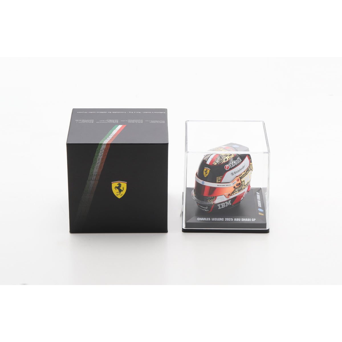 Looksmart LSHEL028 Casque 1:5 - Charles Leclerc - Scuderia Ferrari HP Abu Dhabi GP 2025