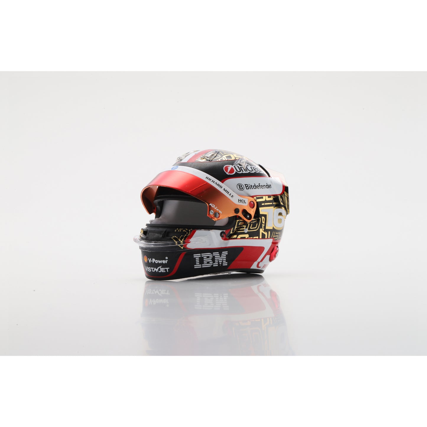 Looksmart LSHEL028 Casque 1:5 - Charles Leclerc - Scuderia Ferrari HP Abu Dhabi GP 2025