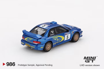 Mini GT MGT00986-L 1:64 - Subaru Impreza WRC99 #5 - Rally Australia Winner 1999 - R. Burns - R. Reid