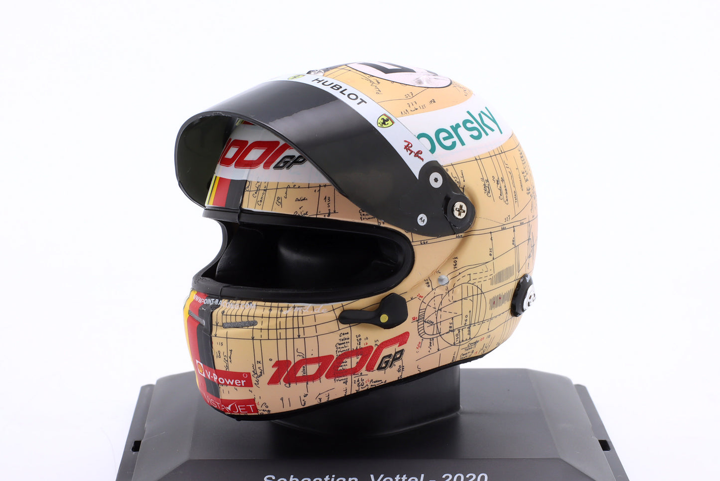Spark Editions MW8ALA0039 Casque 1:5 - Sebastian Vettel - Scuderia Ferrari - Toscana GP 2020