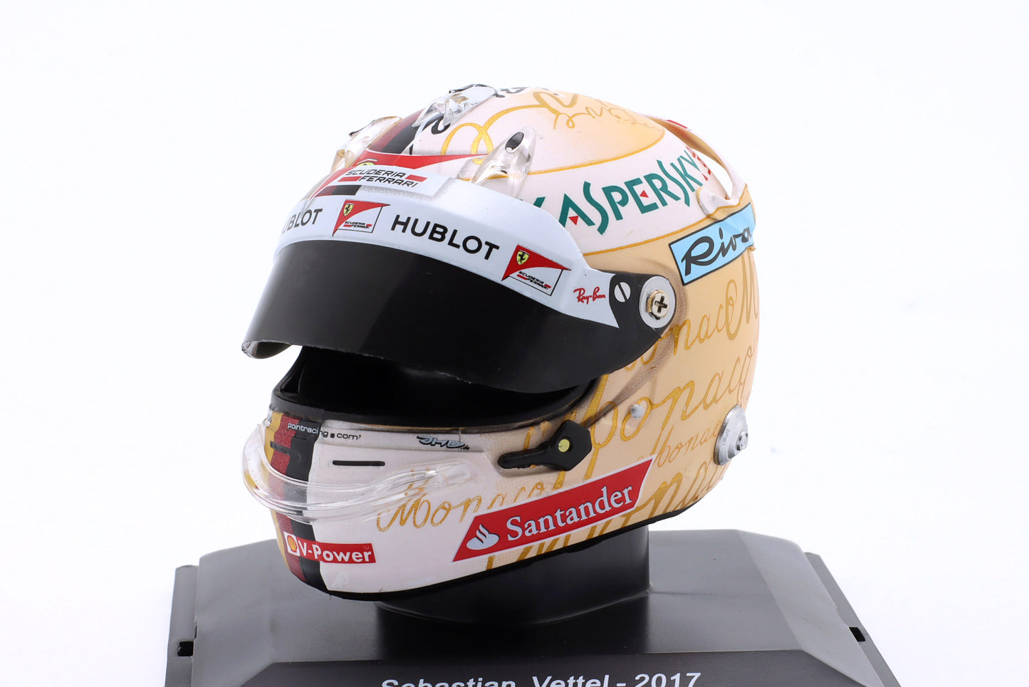 Spark Editions HELFE87 Casque 1:5 - Sebastian Vettel - Scuderia Ferrari - Monaco GP 2017