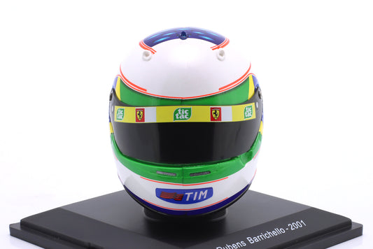 Spark Editions HELFE89 Casque 1:5 - Rubens Barrichello - Scuderia Ferrari - Brazilian GP 2001