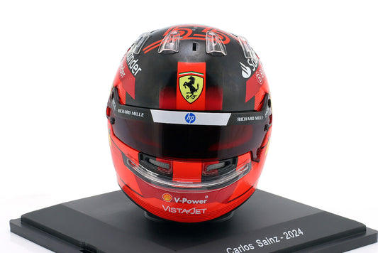 Spark Editions HELFE90 Casque 1:5 - Carlos Sainz Jr - Scuderia Ferrari - 2024
