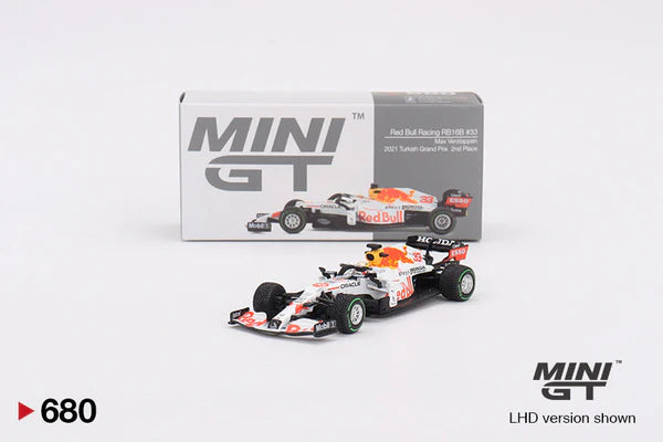 Mini GT MGT00680-L 1:64 - Red Bull RB16B #33 Max Verstappen 2021 Turkish Grand Prix 2nd Place