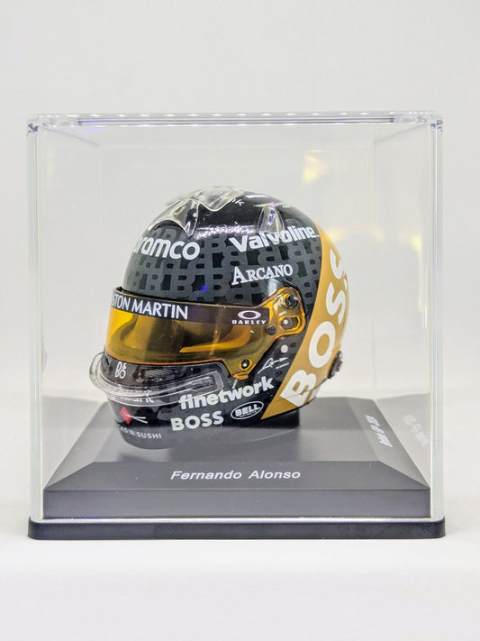 Spark 5HF164 Casque 1:5 - Fernando Alonso - Aston Martin Aramco F1 Team - British GP 2024