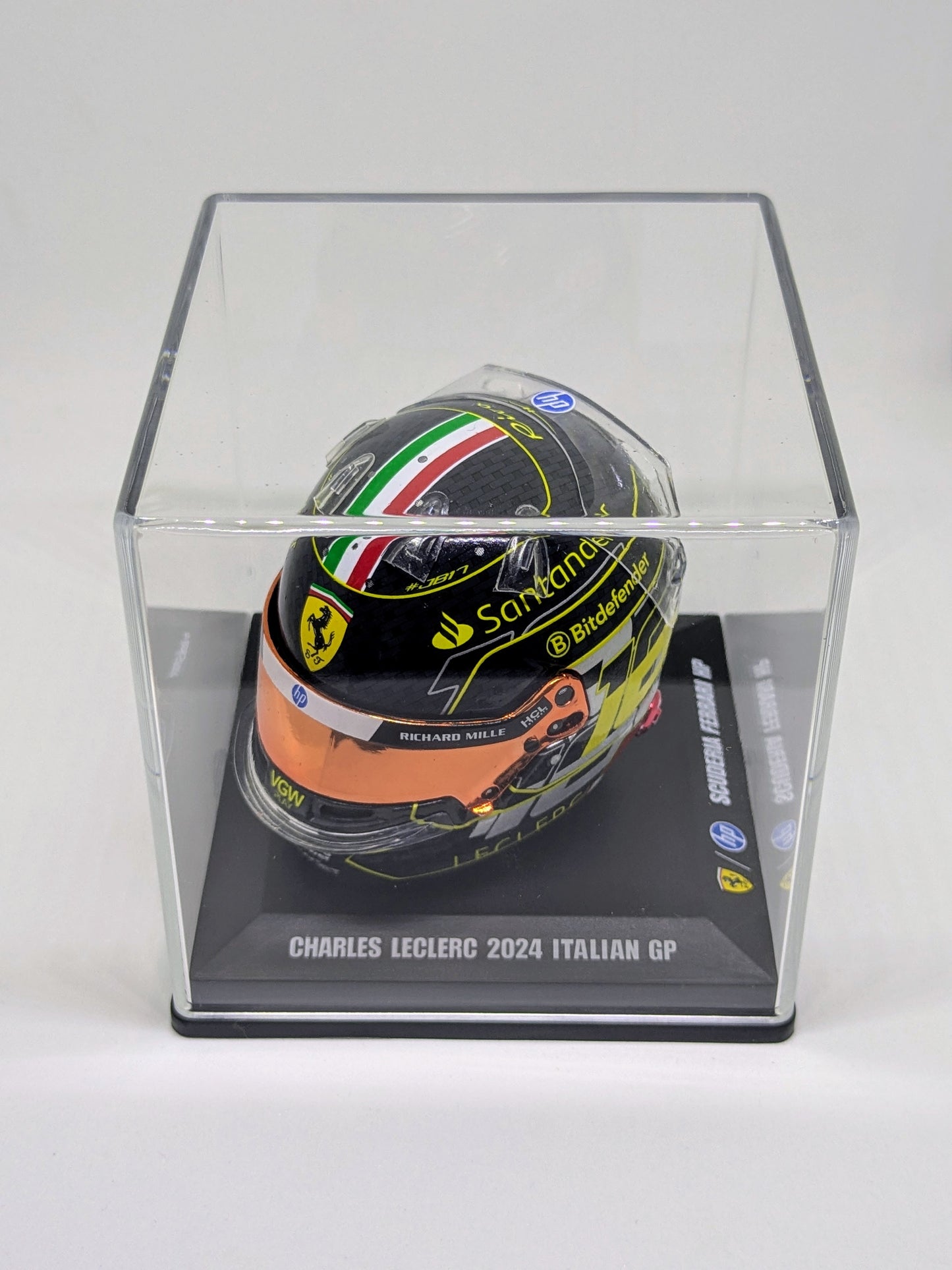 Looksmart LSHEL004 Casque 1:5 - Charles Leclerc – Scuderia Ferrari HP Italian GP 2024 WINNER
