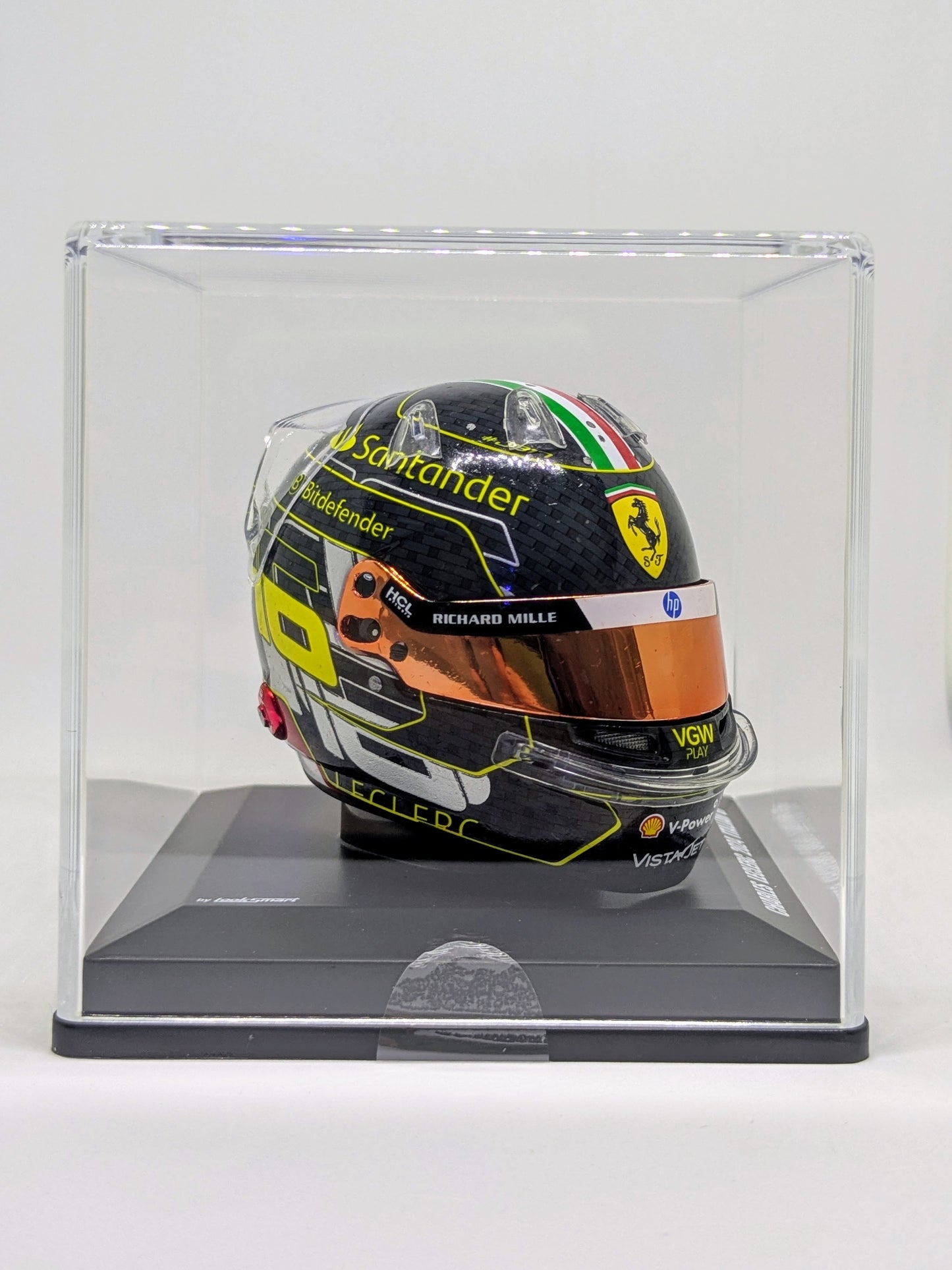 Looksmart LSHEL004 Casque 1:5 - Charles Leclerc – Scuderia Ferrari HP Italian GP 2024 WINNER