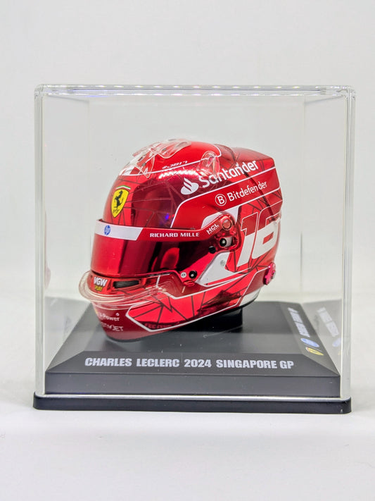 Looksmart LSHEL006 Casque 1:5 - Charles Leclerc –  Scuderia Ferrari HP Singapore GP 2024