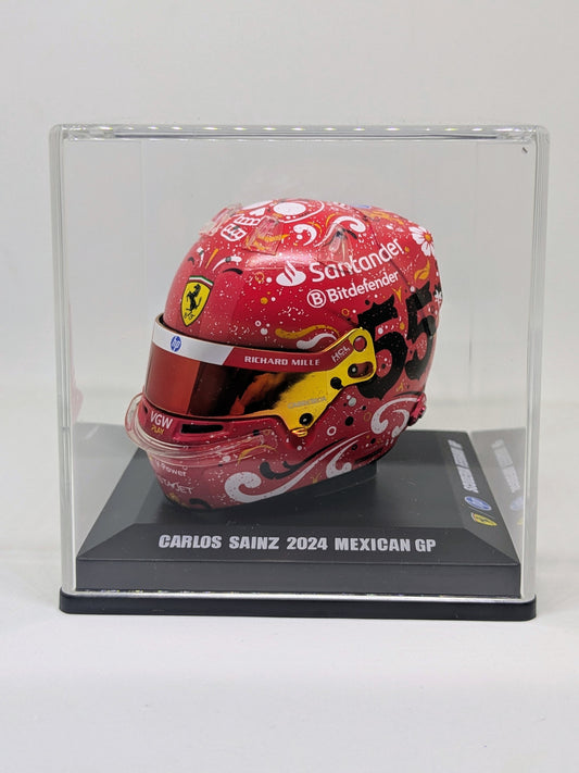 Looksmart LSHEL007 Helmet 1:5 - Carlos Sainz Jr - Scuderia Ferrari HP Mexican GP 2024 WINNER