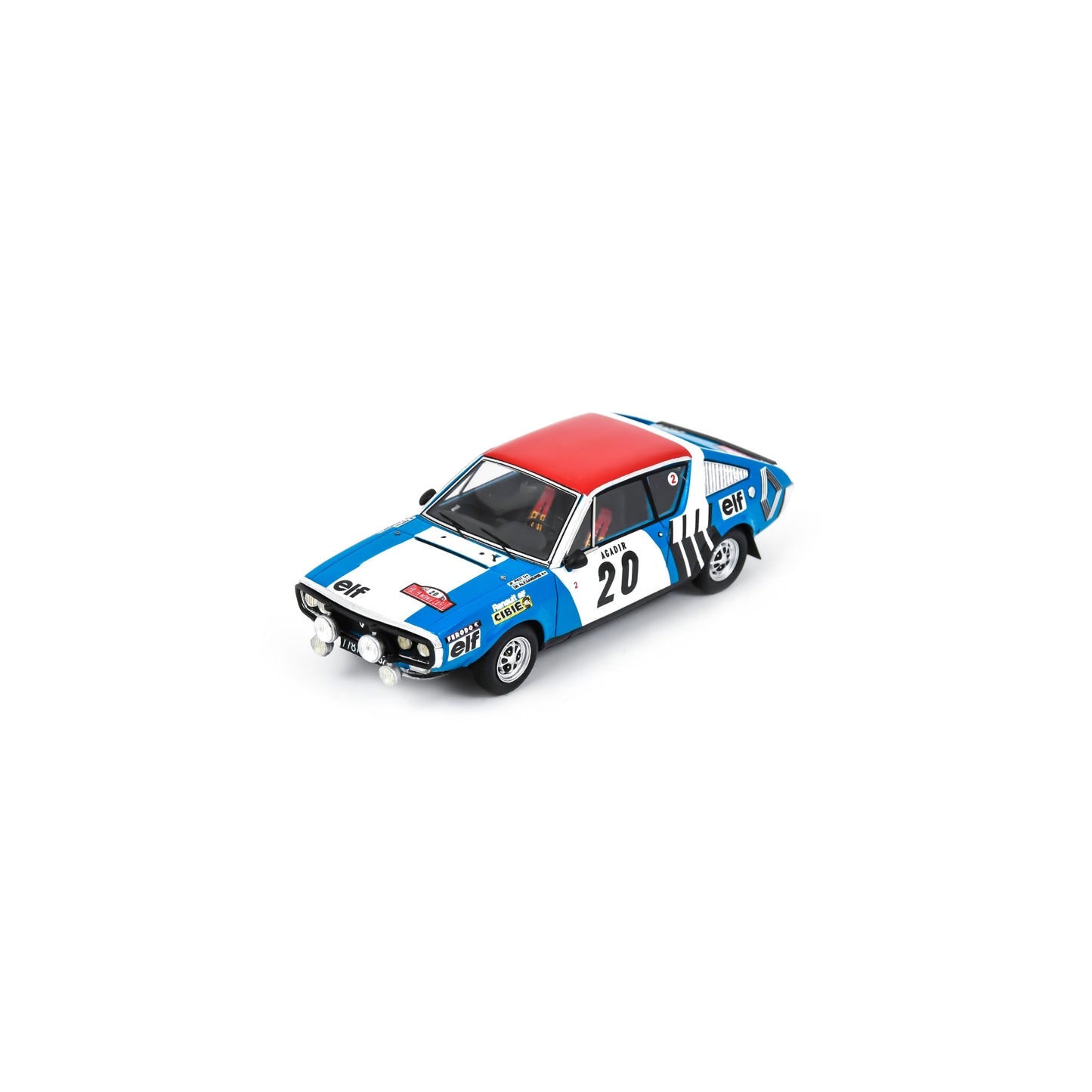 Spark S6193 1:43 - Renault 17 No. 20 5th Rally Monte Carlo 1975 JF. Piot - J. De Alexandris
