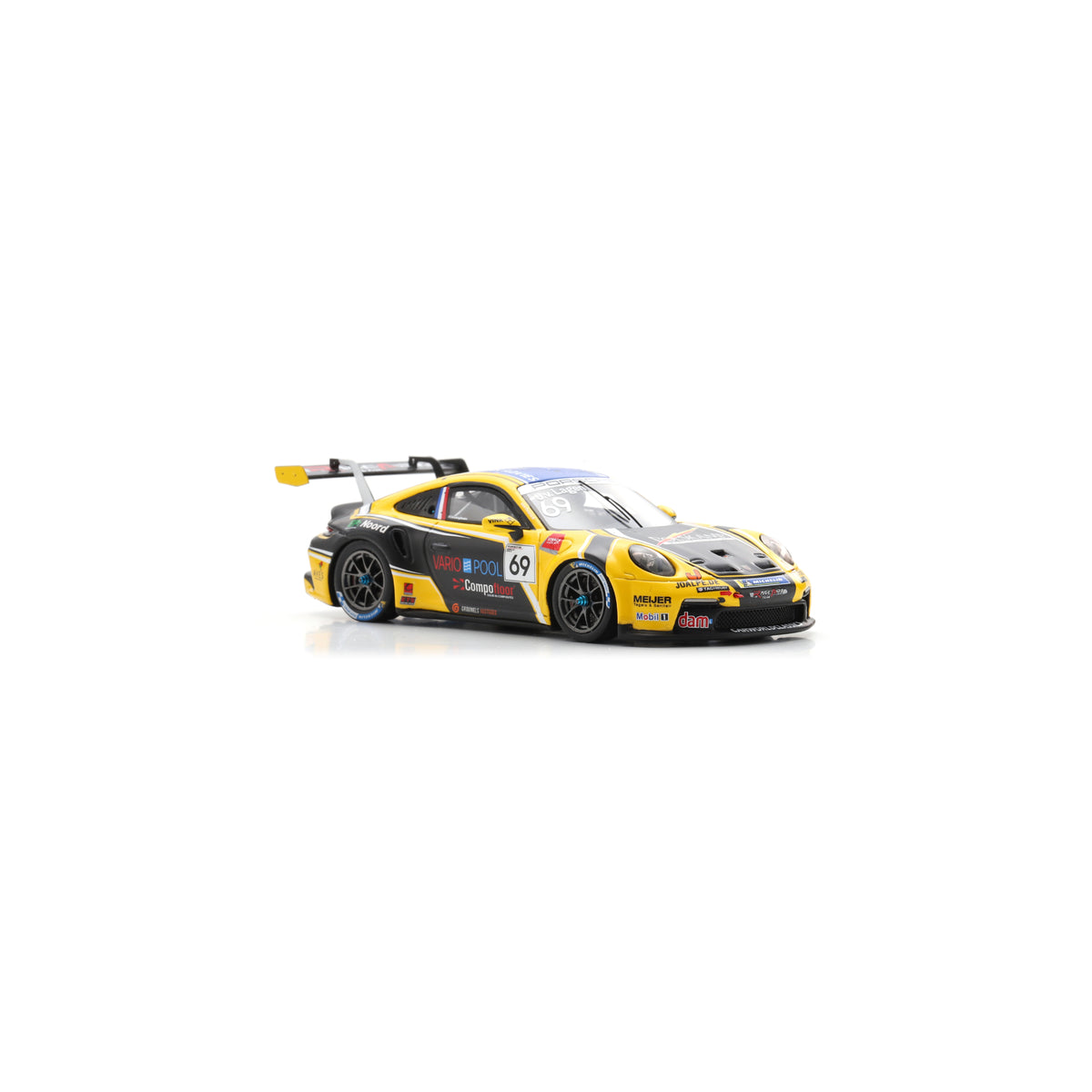 Spark S6340 1:43 - Porsche 911 GT3 Cup No.69 Porsche Carrera Cup Benelux Champion 2025 Jaap van Lagen