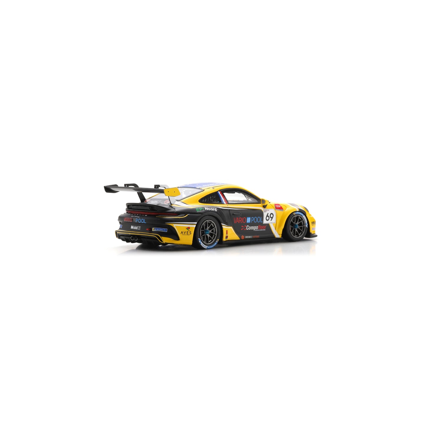 Spark S6340 1:43 - Porsche 911 GT3 Cup No.69 Porsche Carrera Cup Benelux Champion 2025 Jaap van Lagen