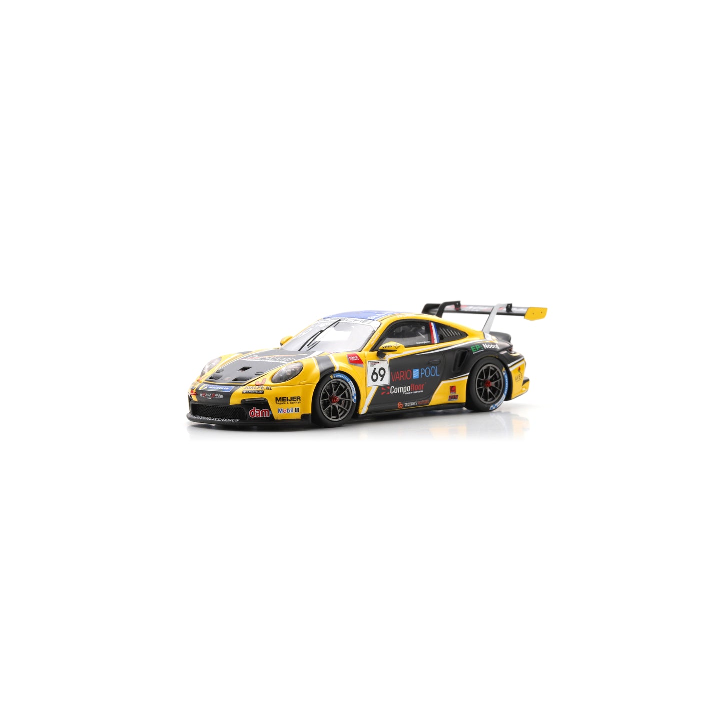 Spark S6340 1:43 - Porsche 911 GT3 Cup No.69 Porsche Carrera Cup Benelux Champion 2025 Jaap van Lagen