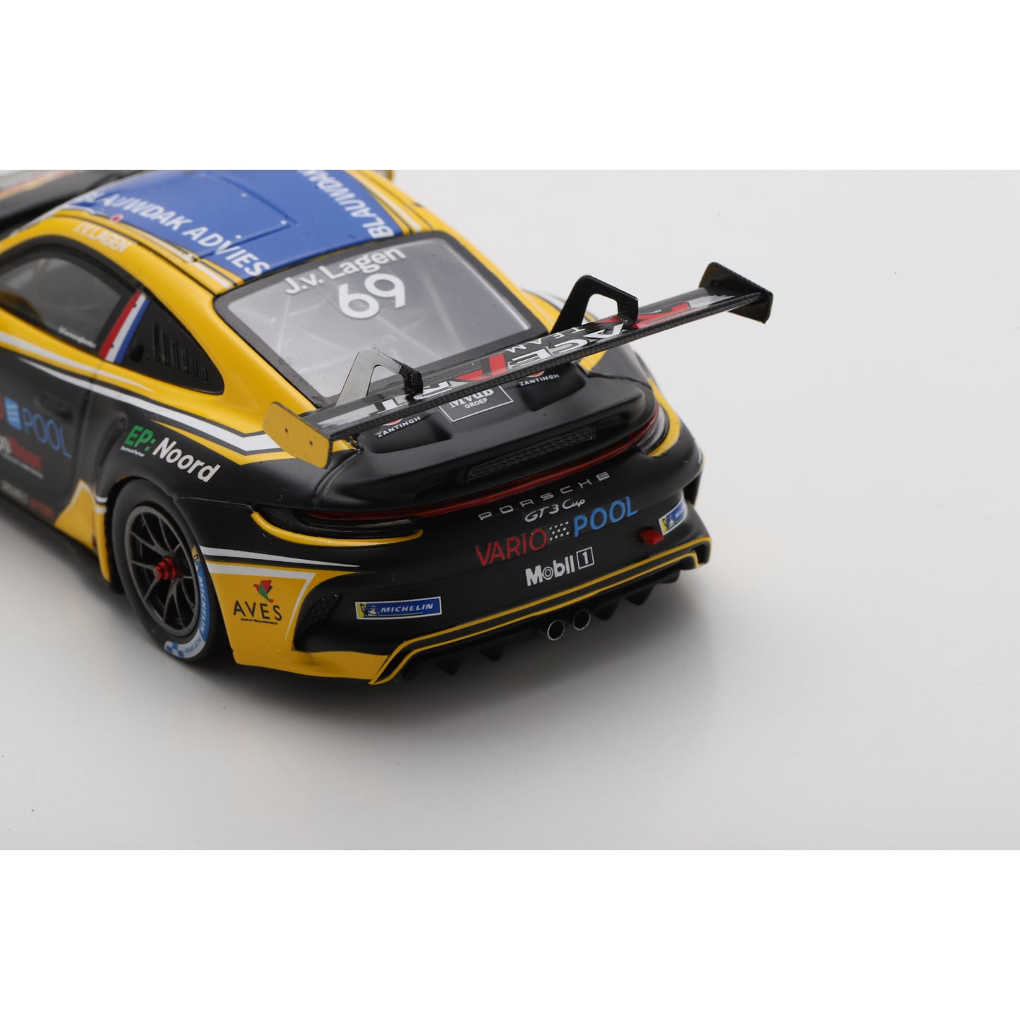 Spark S6340 1:43 - Porsche 911 GT3 Cup No.69 Porsche Carrera Cup Benelux Champion 2025 Jaap van Lagen