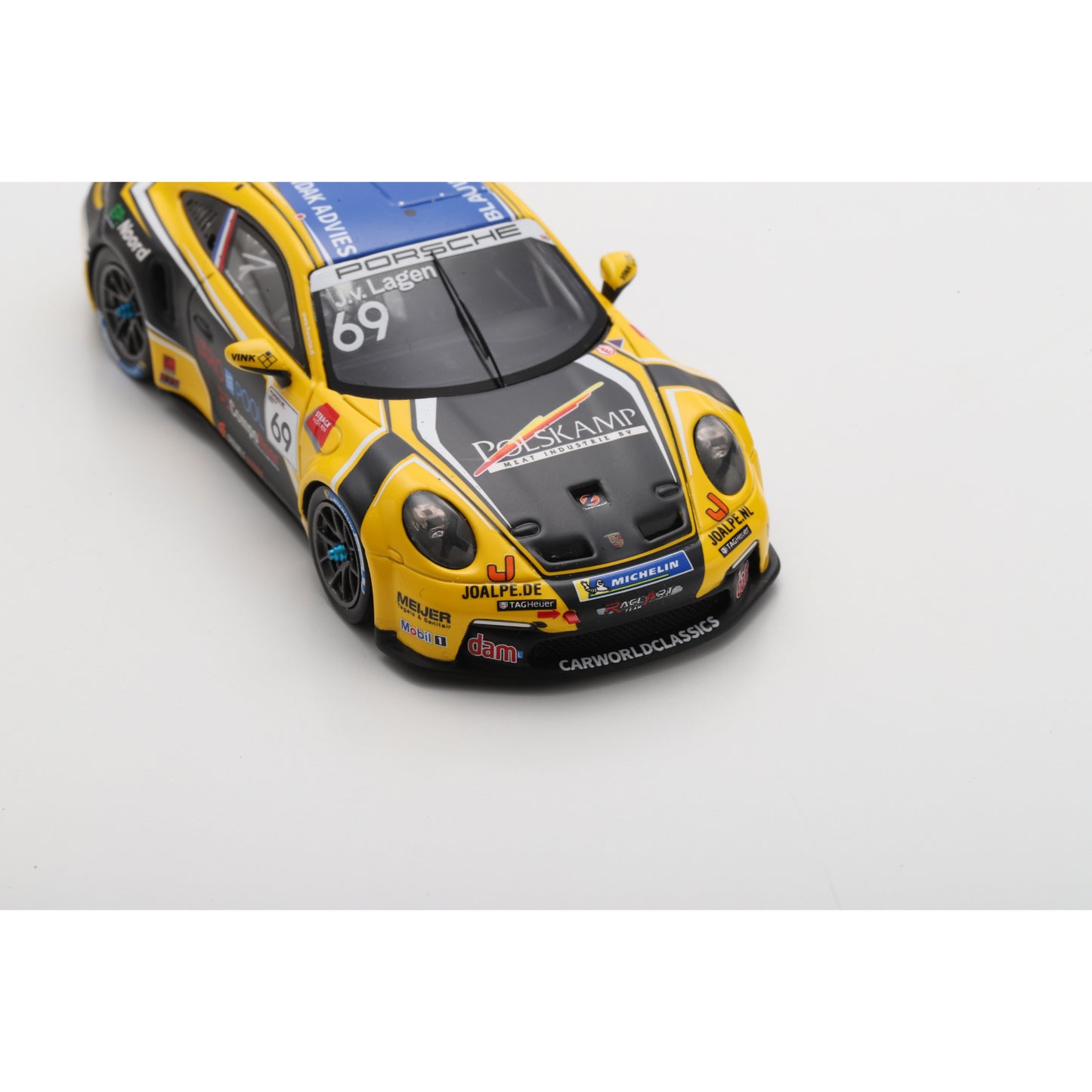 Spark S6340 1:43 - Porsche 911 GT3 Cup No.69 Porsche Carrera Cup Benelux Champion 2025 Jaap van Lagen
