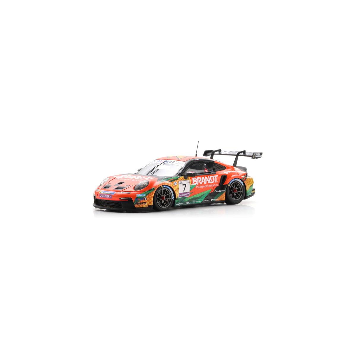 Spark S6342 1:43 - Porsche 911 GT3 Cup No.7 Porsche Carrera Cup Brazil Champion 2025 Miguel Paludo