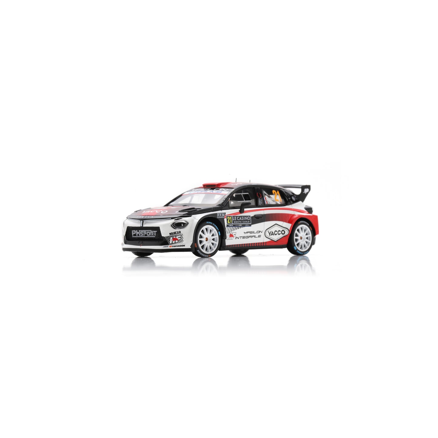 Spark S6923 1:43 - LANCIA Ypsilon HF N°21 LANCIA CORSE HF Rallye Monte Carlo 2026 Y. Rossel - A. Dunand